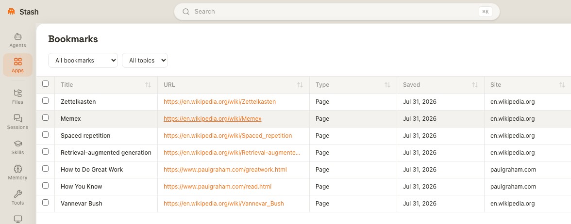 Everything you've saved in one library — filterable, sortable, kept in full.